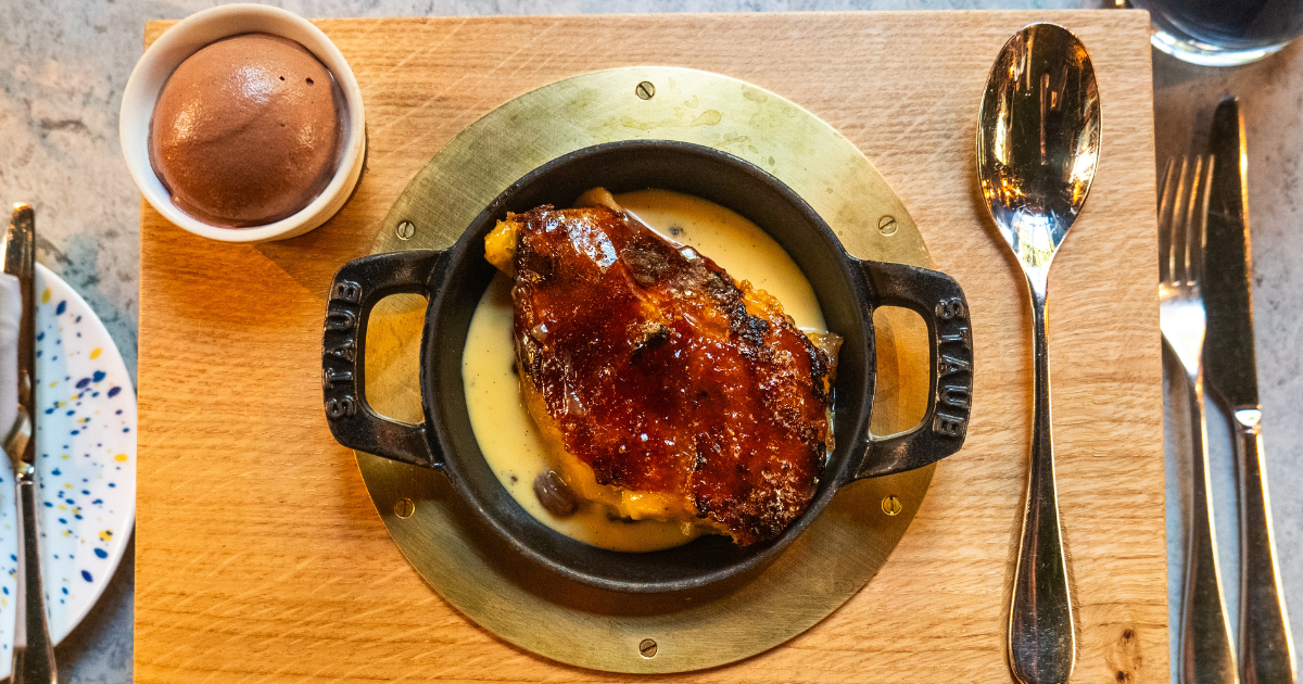 Gary Rhodes, Tom Childs, Kerridge, bread and butter pudding, Kerridge's Bar & Grill, The Staff Canteen